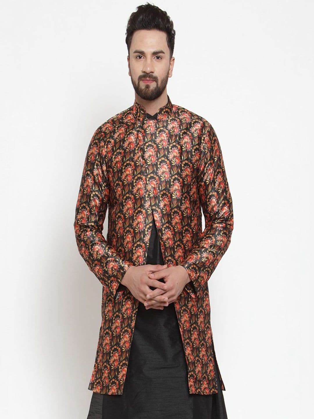 Kaifoo Floral Satin Longline Tailored Jacket With Embroidered - view 1