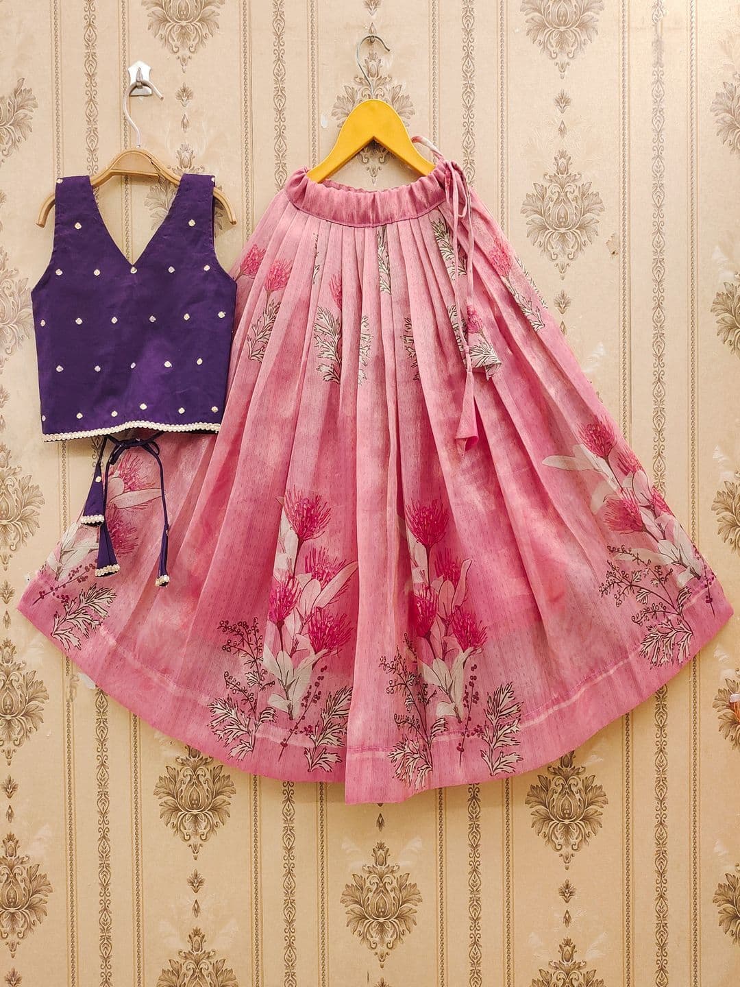 BAESD Girls Embellished Ready to Wear Lehenga & Blouse With Dupatta - view 1