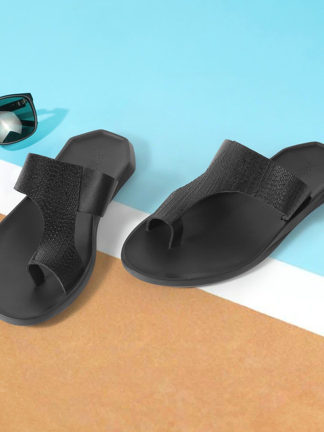 Mochi Men Leather Comfort One Toe Sandals - view 1