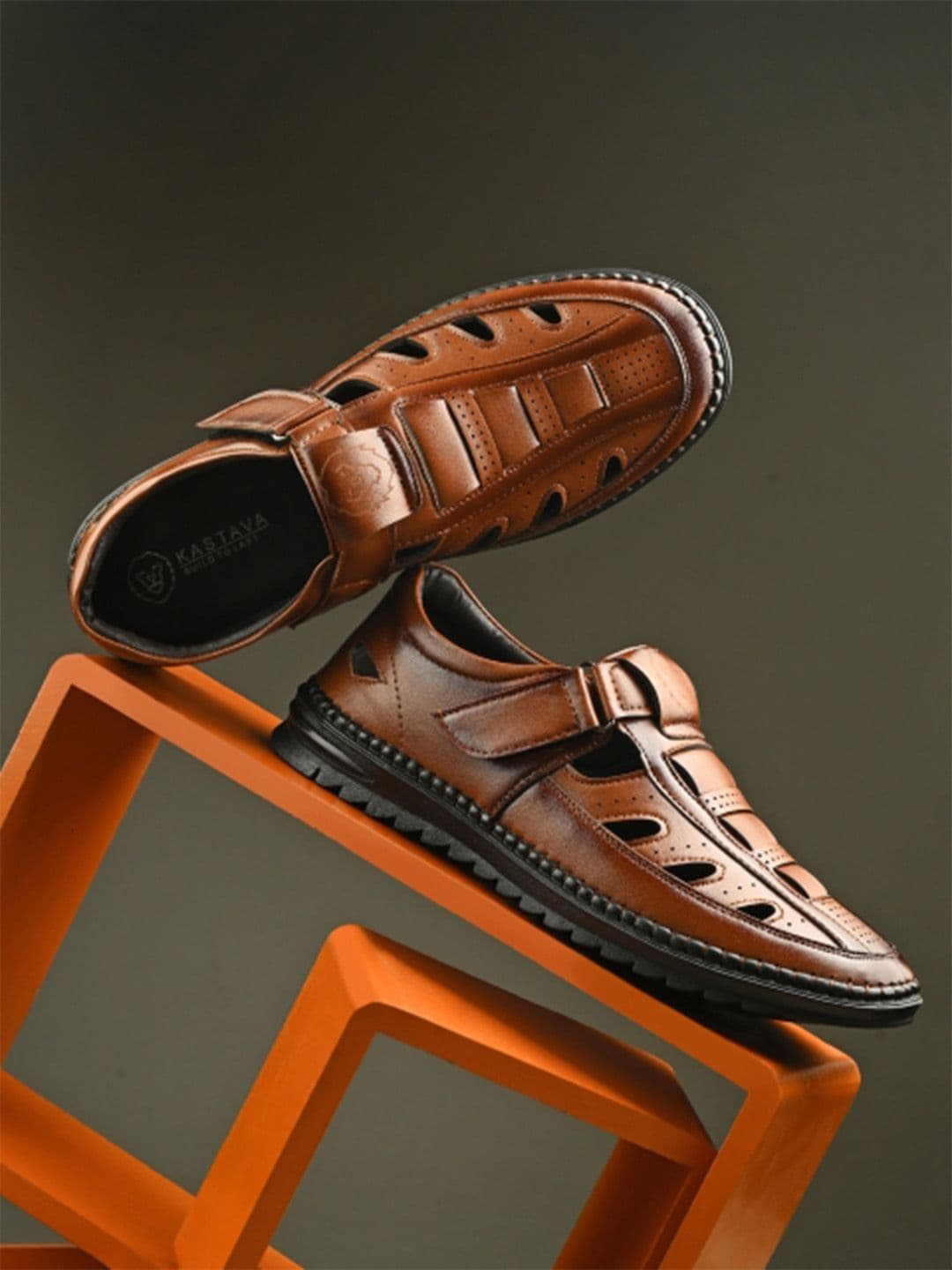 KASTAVA Men Velcro Fisherman Sandals - view 1
