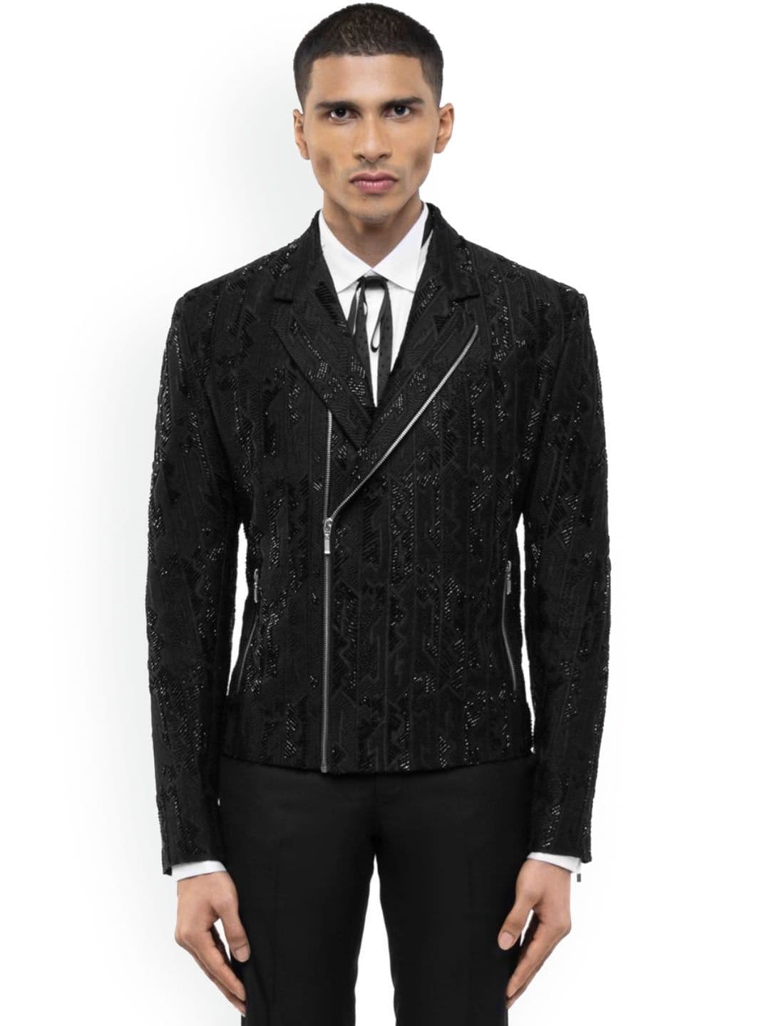 SDS By Kushal Shah Men Crop Biker Jacket - view 1