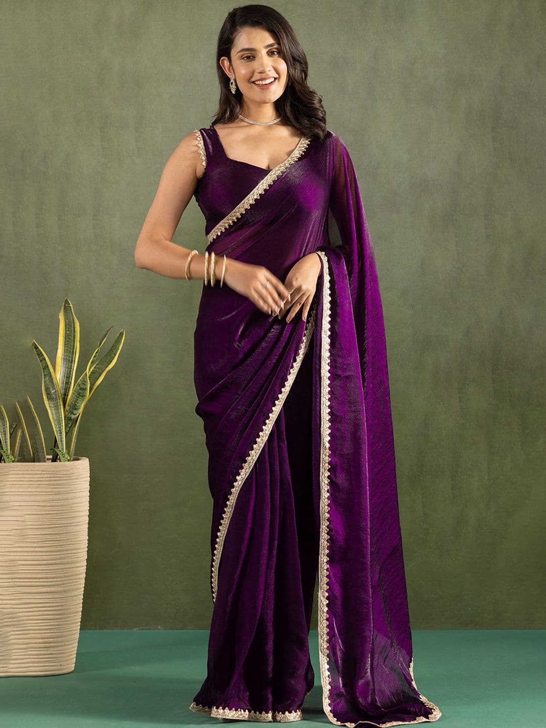 KAYOMMI Pure Chiffon Ready to Wear Saree - view 1