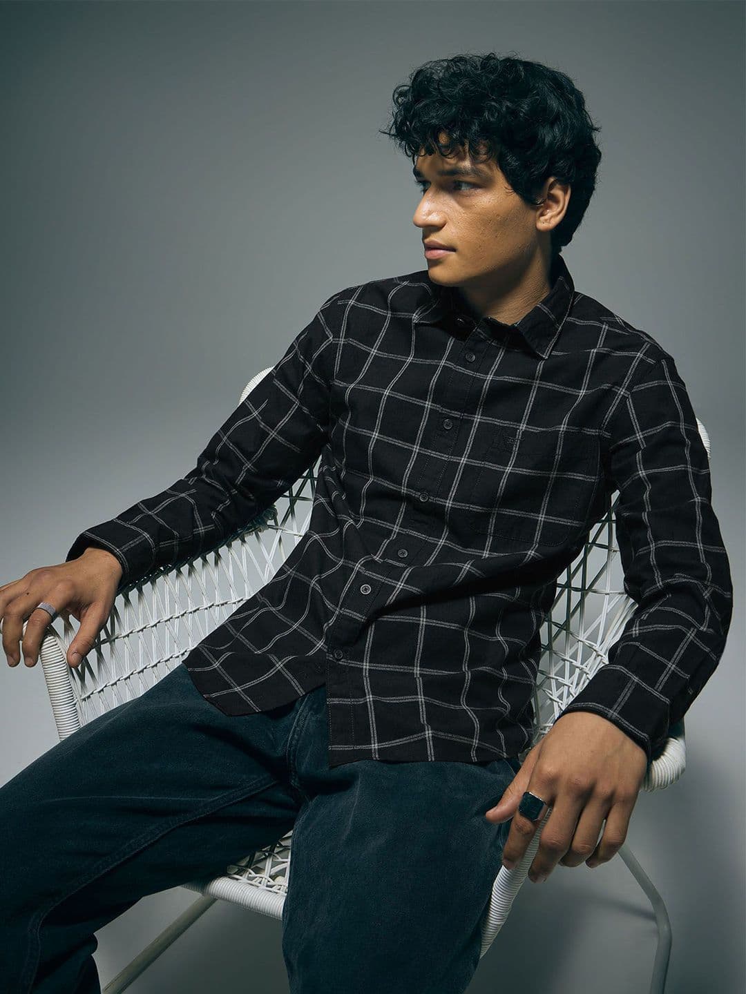 Flying Machine Men Slim Fit Checked Casual Shirt - view 1