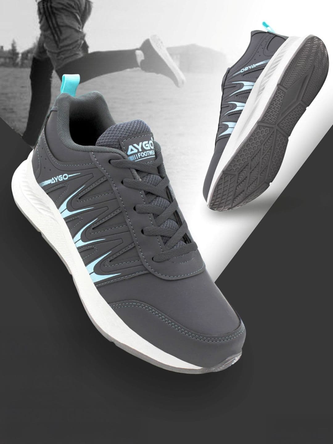 AYGO Men Running Non-Marking Lace-Ups Sports Shoes - view 1