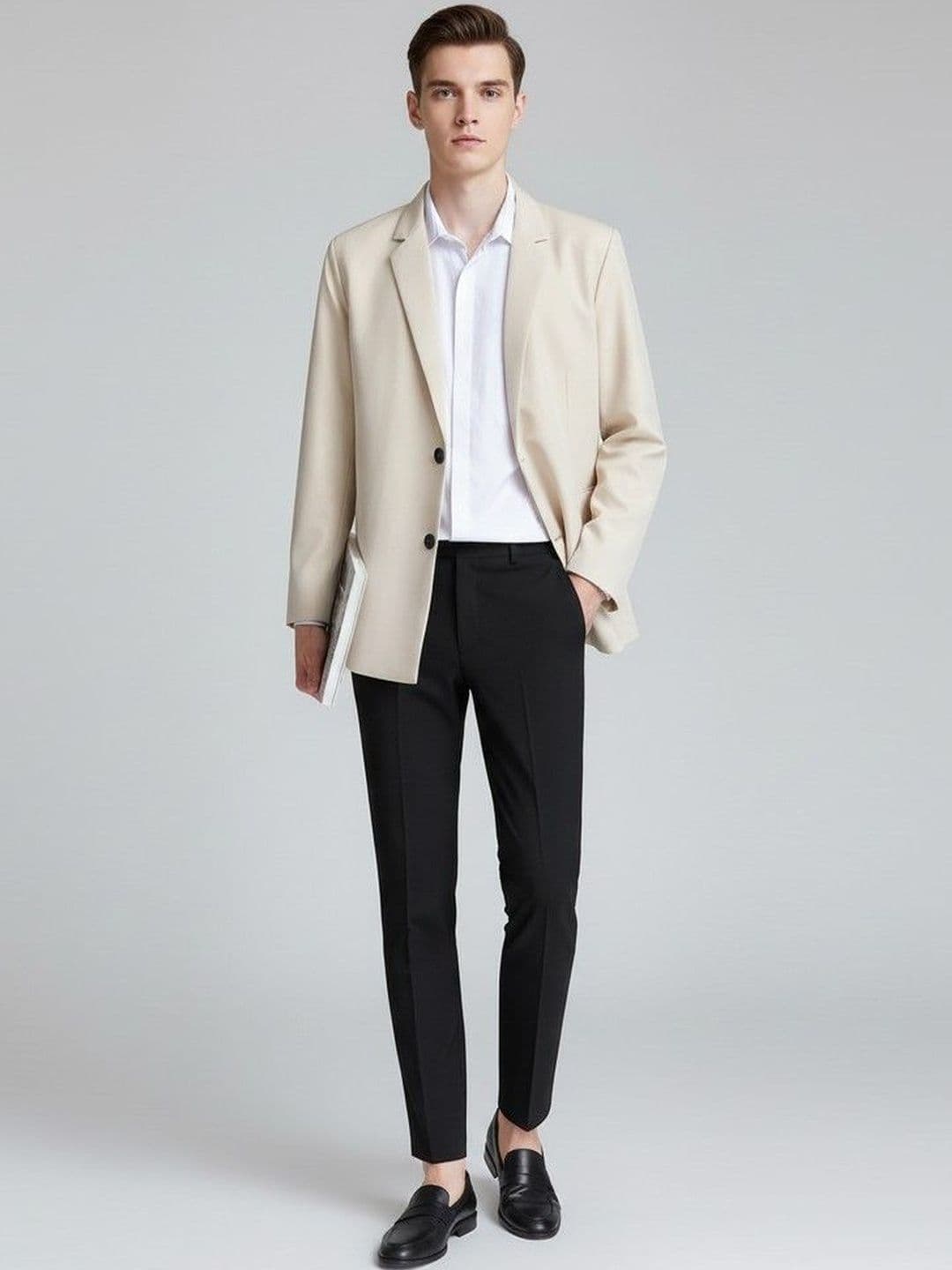 Mast & Harbour Notched Lapel Single-Breasted Formal Blazer
