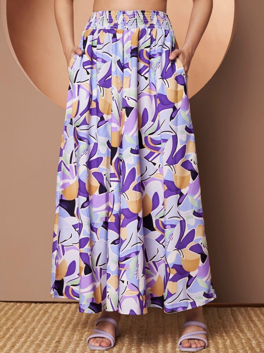 LookShine Printed Flared Palazzos - view 1