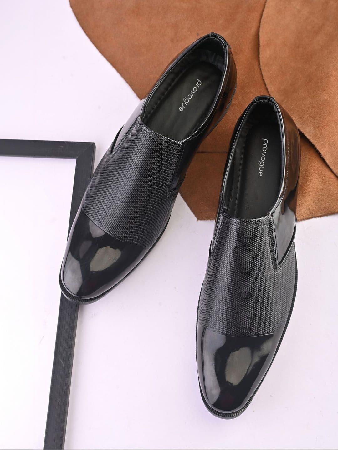 Provogue Men Leather Formal Slip-On Shoes - view 1