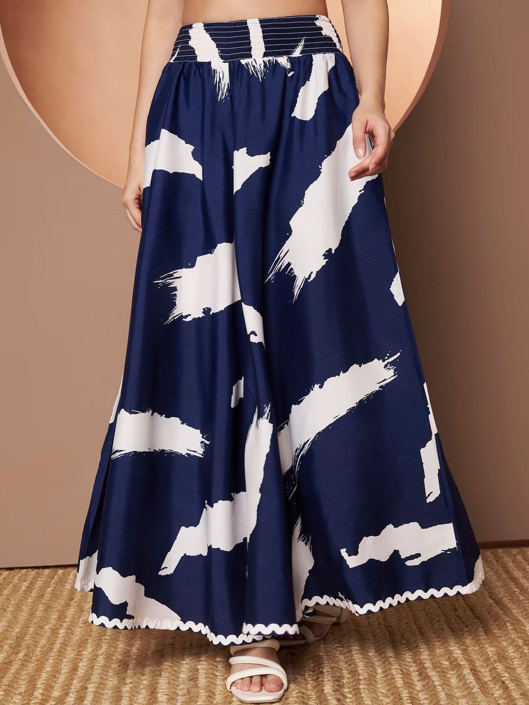 LookShine Printed Mid Rise Palazzo - view 1