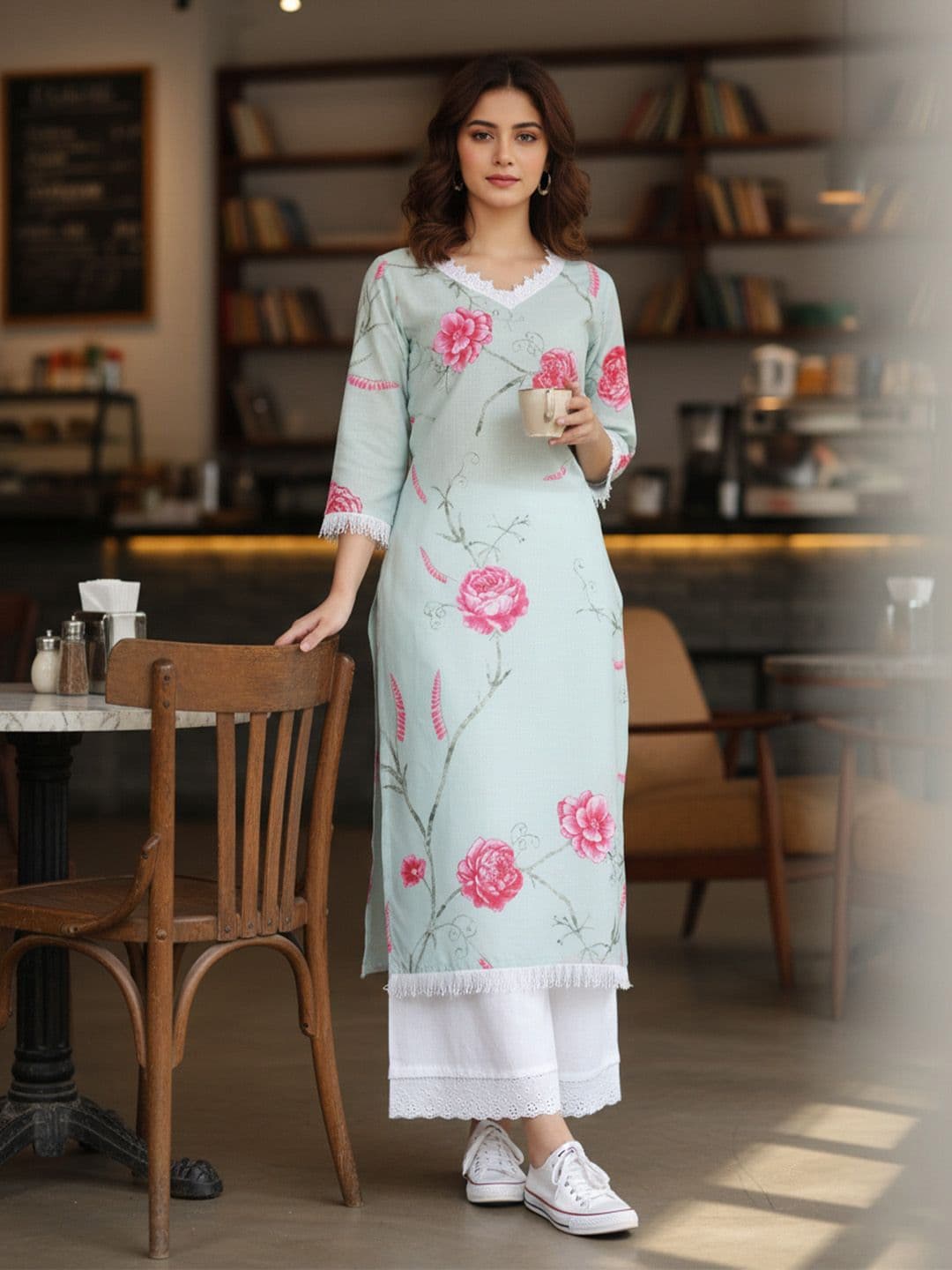 AADVIKA Women Floral Printed Floral Kurta - view 1