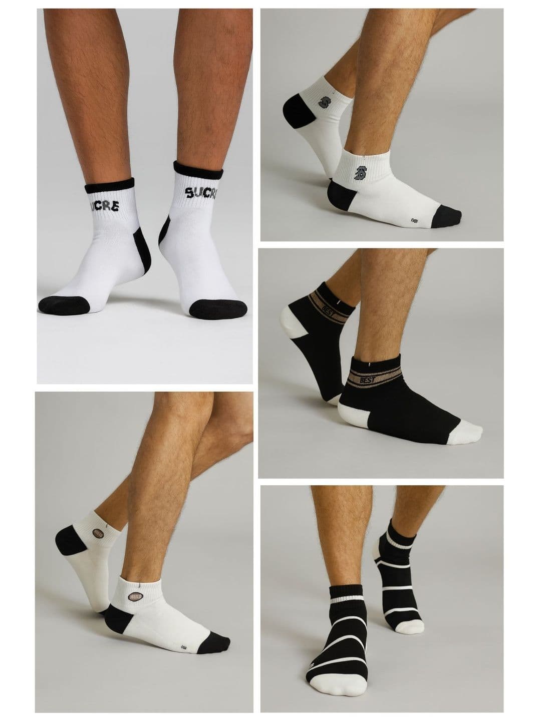 SAZARA Men Pack Of 5 Cotton Ankle Length Socks - view 1