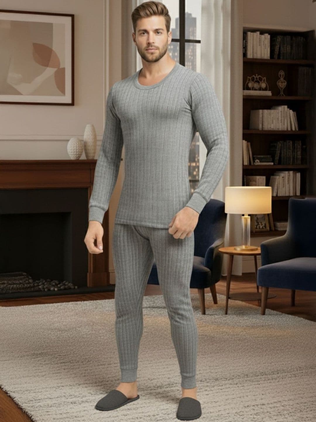 Lux Cozi Men Round Neck Thermal Set - view 1