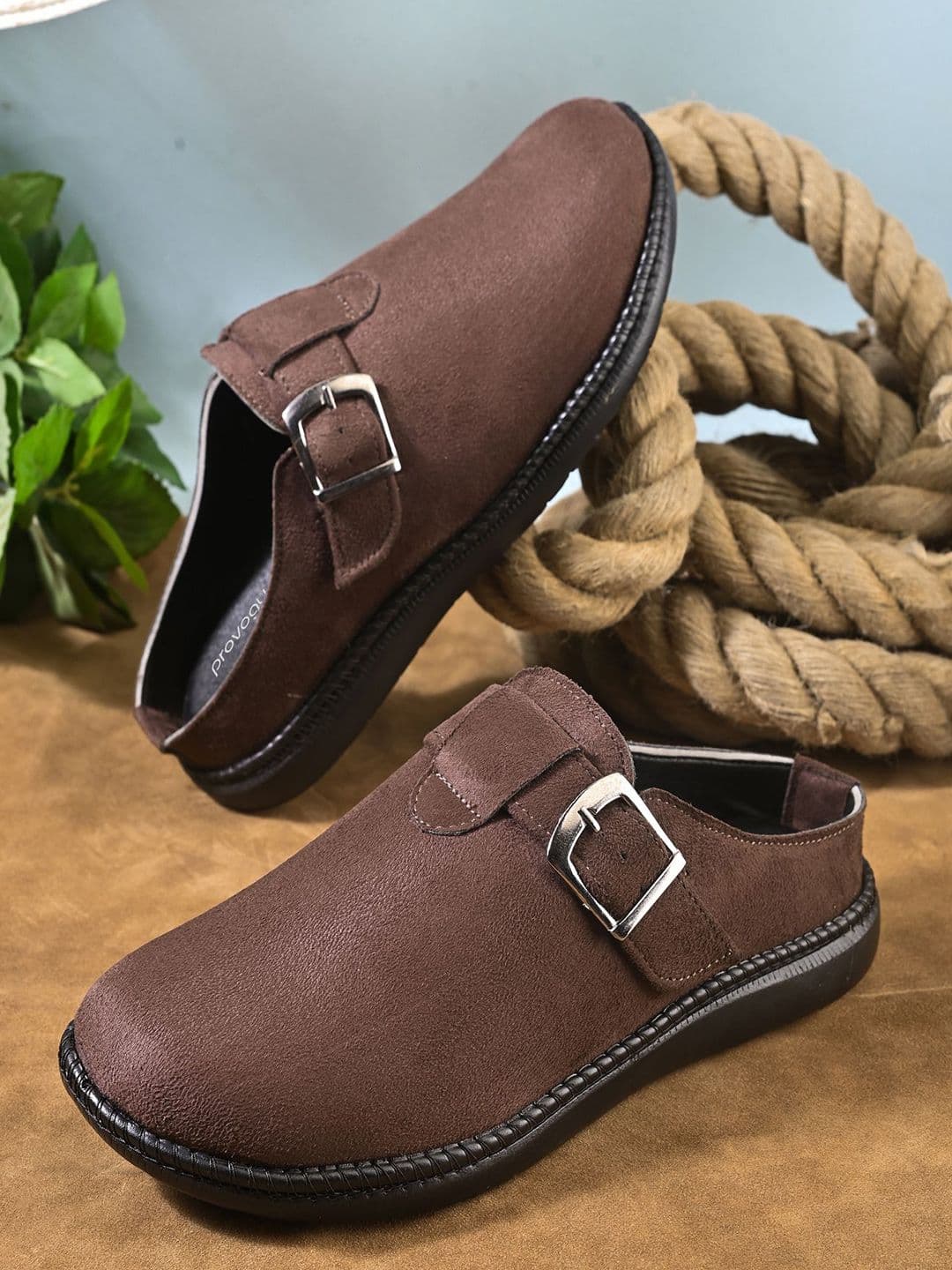 Provogue Men Round Toe Shoe-Style Sandals With Buckles - view 1