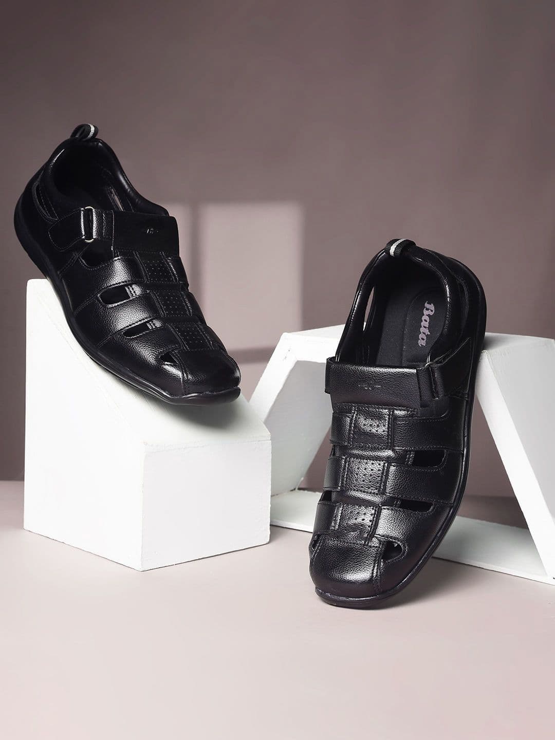Bata Men PU Shoe-Style Sandals - view 1