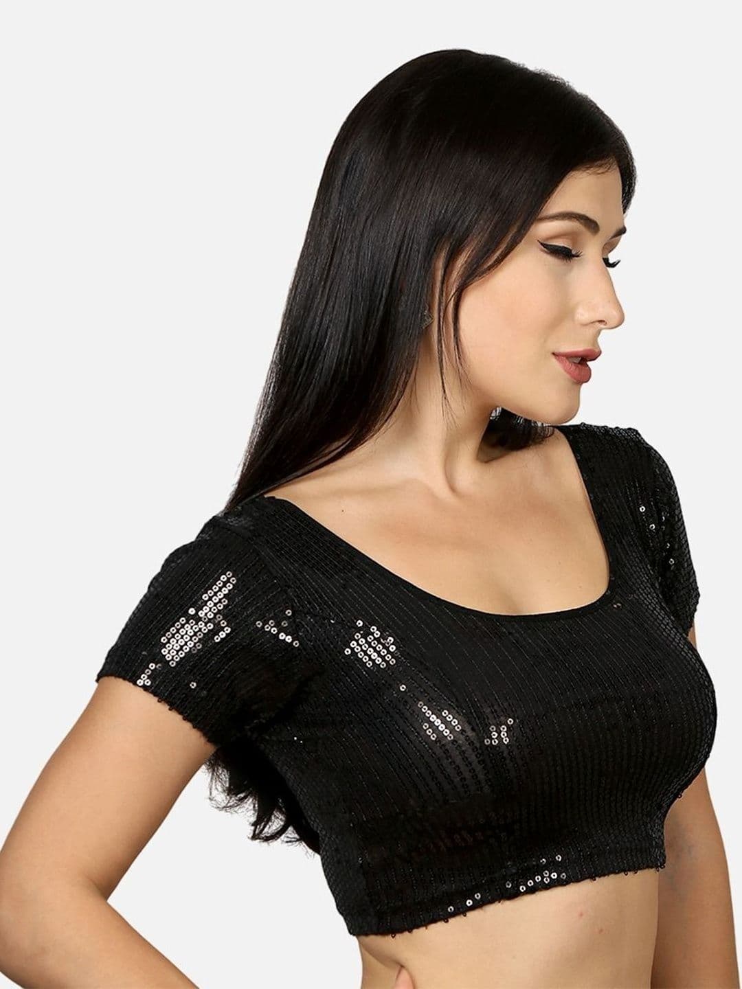 neckbook Sequence Readymade Saree Blouse - view 1