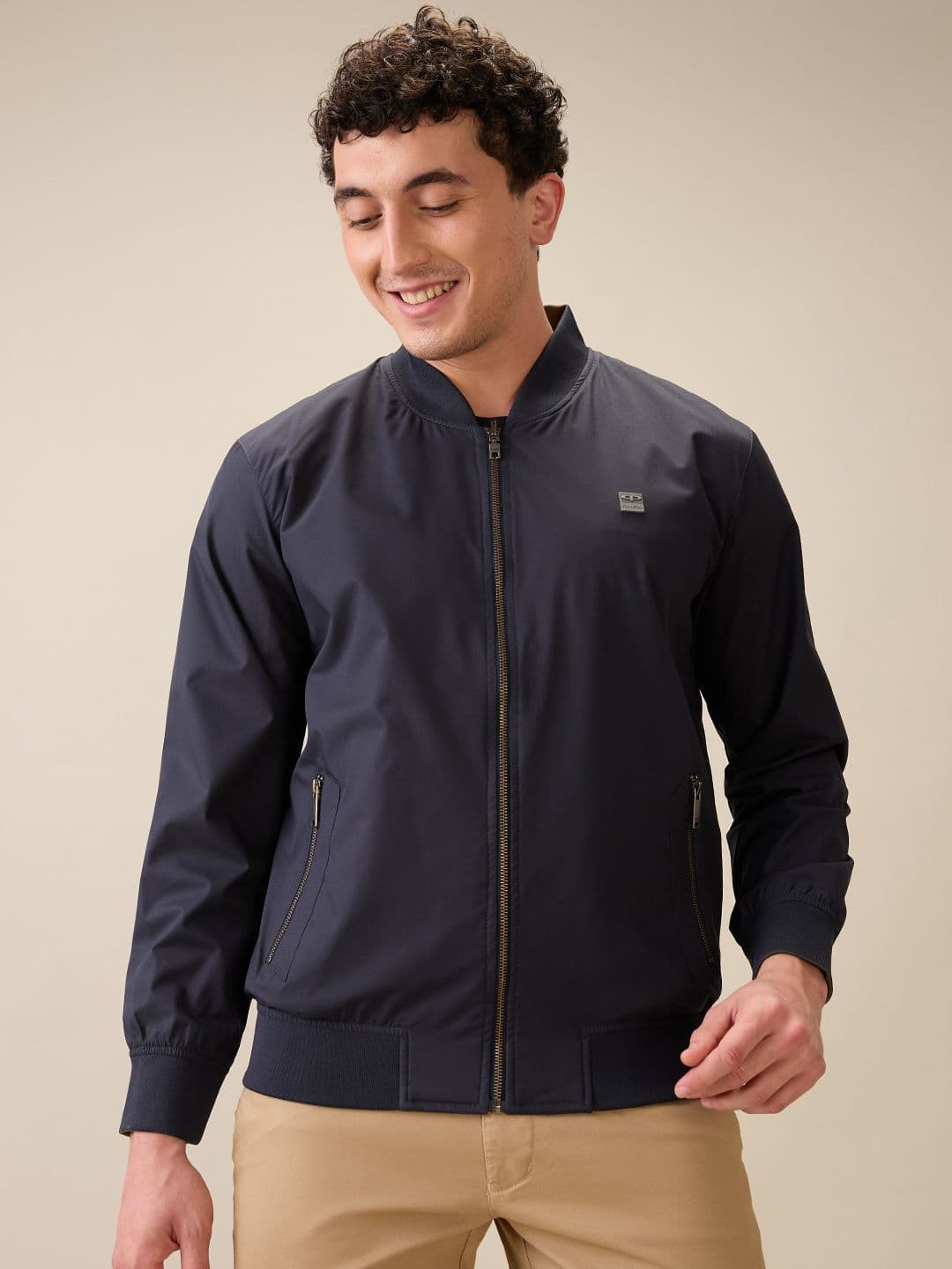 ColorPlus Stand Collar Reversible Bomber Jacket - view 1