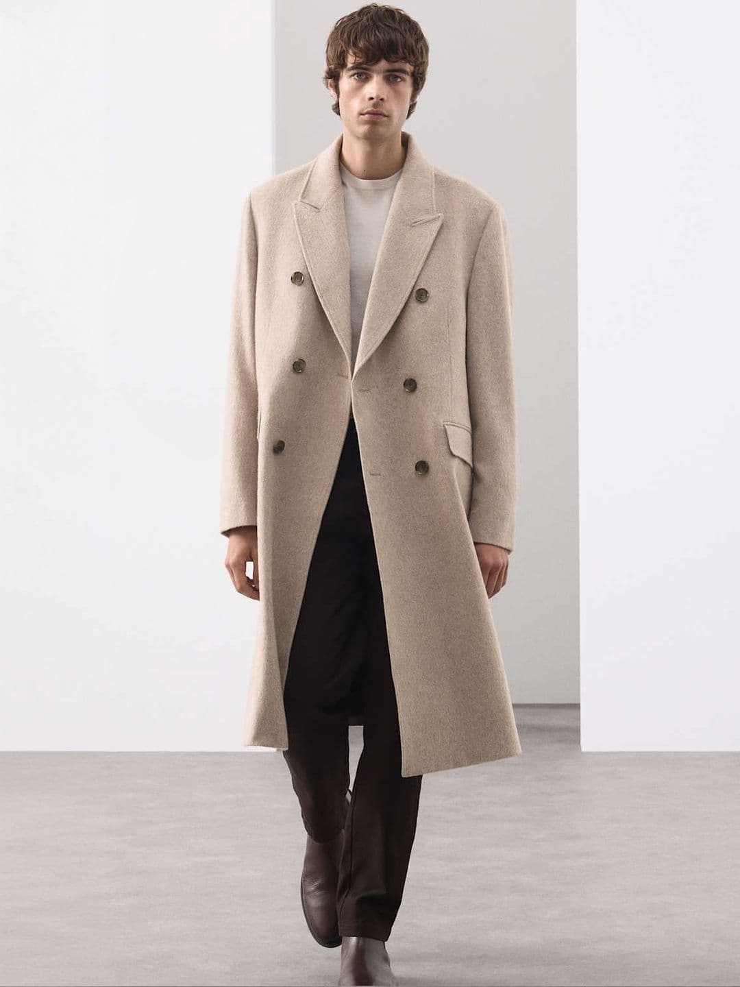 Marks & Spencer AUTOGRAPH Wool Blend Long Haired Revere Coat - view 1
