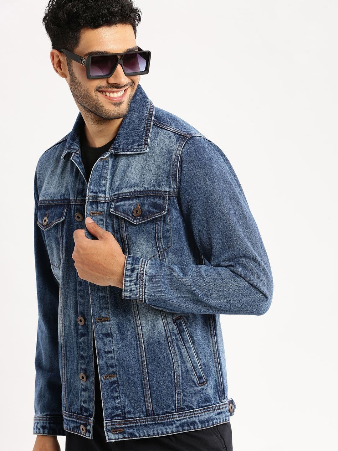 SHOWOFFFF Men Windcheater Denim Jacket - view 1