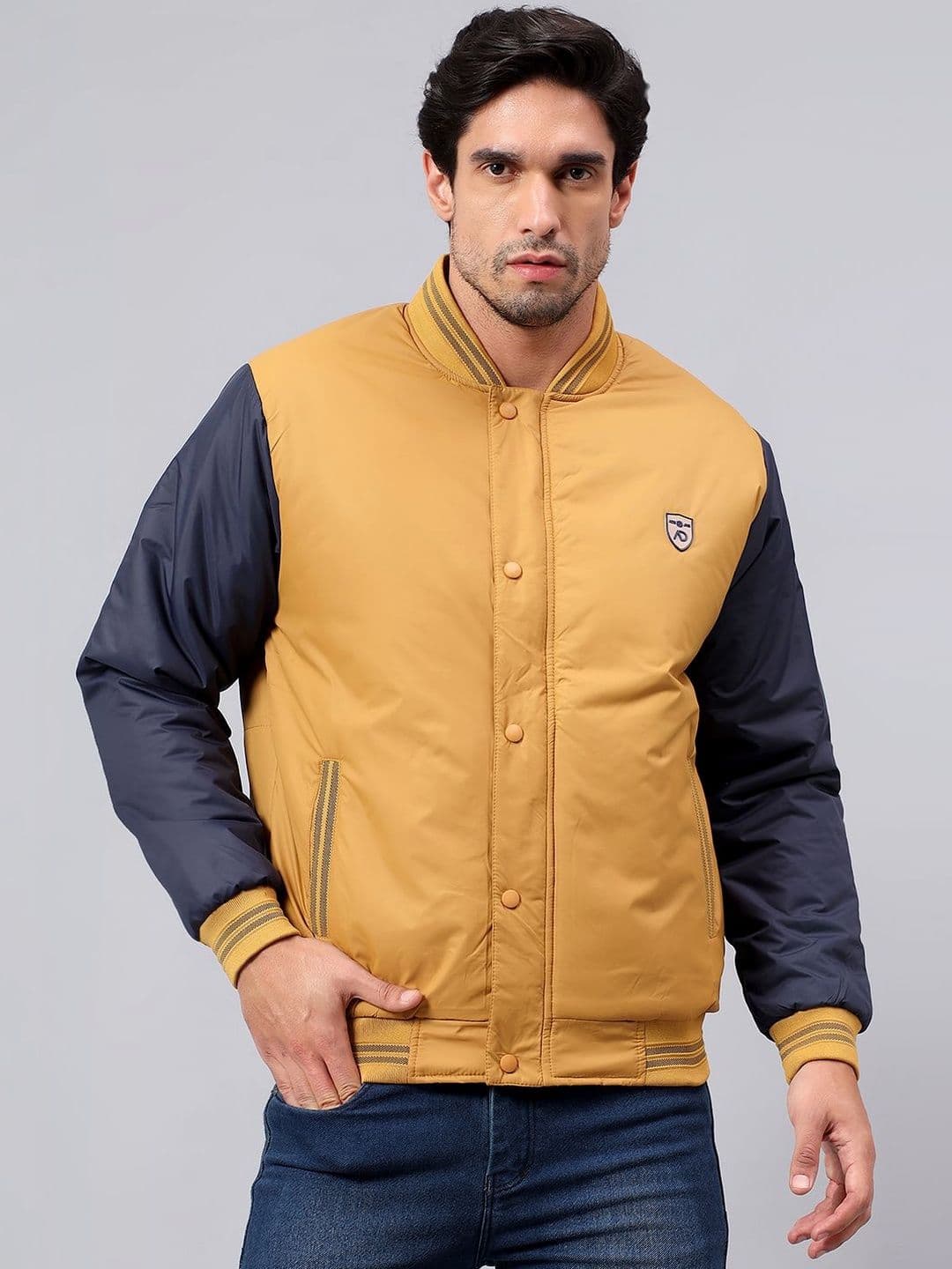 Mast & Harbour Men Colourblocked Lightweight Bomber Jacket - view 1