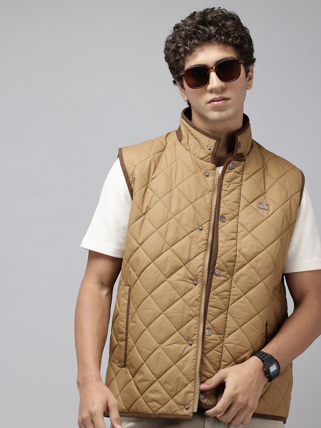 ColorPlus Stand Collar Quilted Jacket - view 1