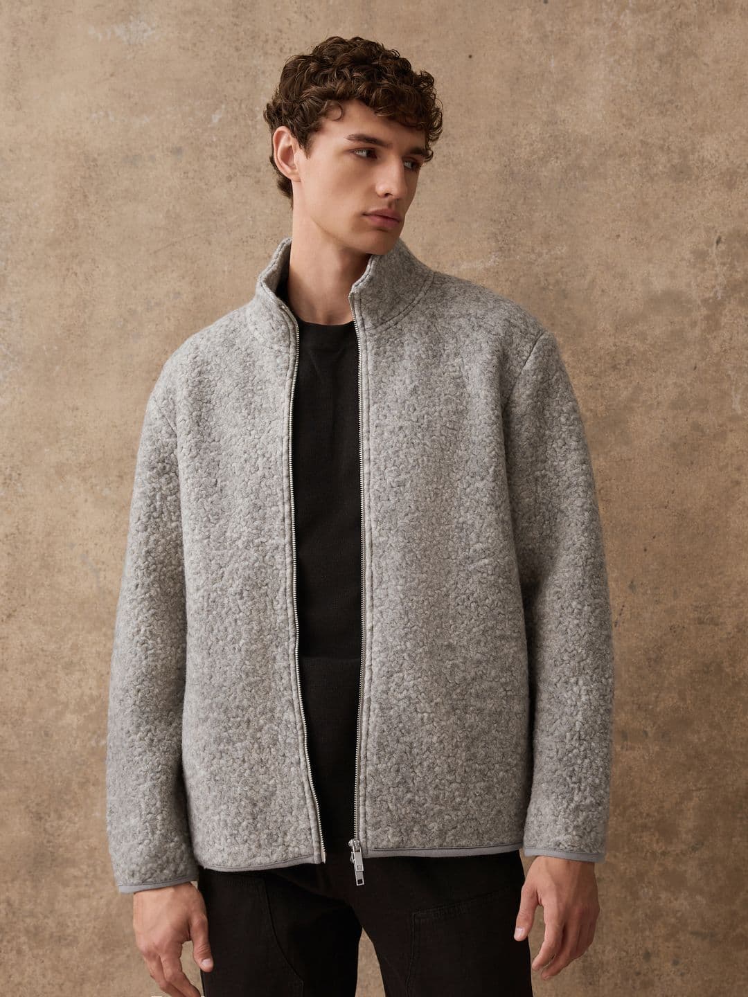 NEXT Mock Collar Fleece Sherpa Jacket - view 1