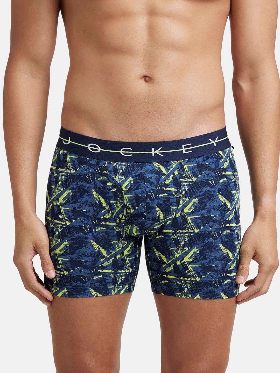 Jockey Men's Navy Super Combed Cotton Elastane Stretch Printed Trunk - view 1