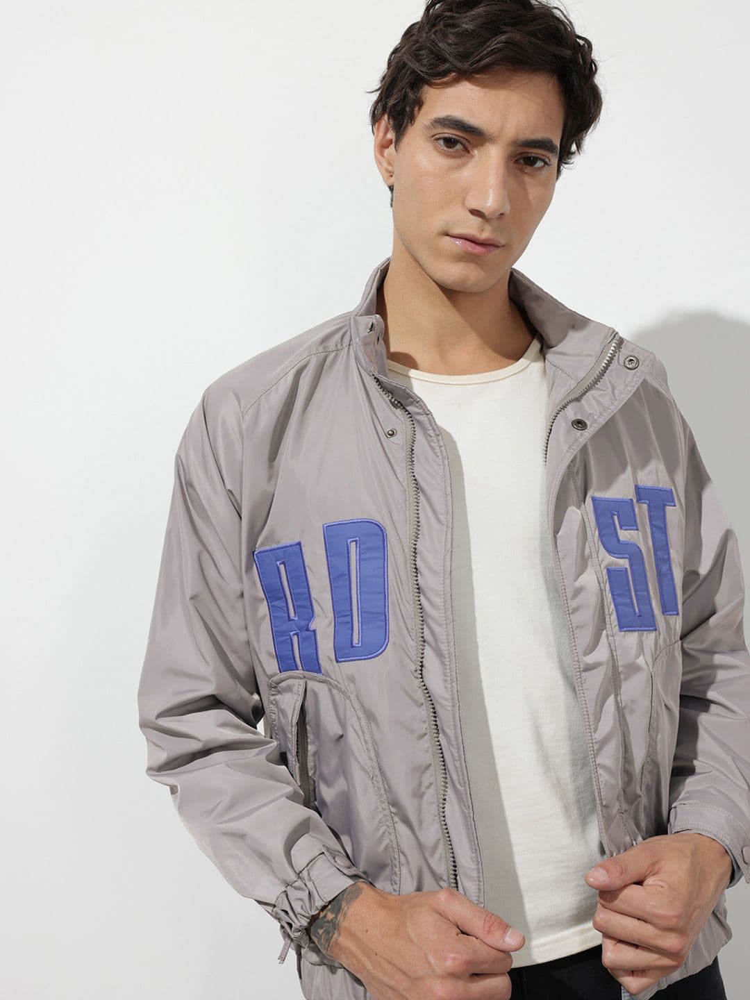 The Roadster Life Co. Brand Logo Applique Bomber Jacket - view 1