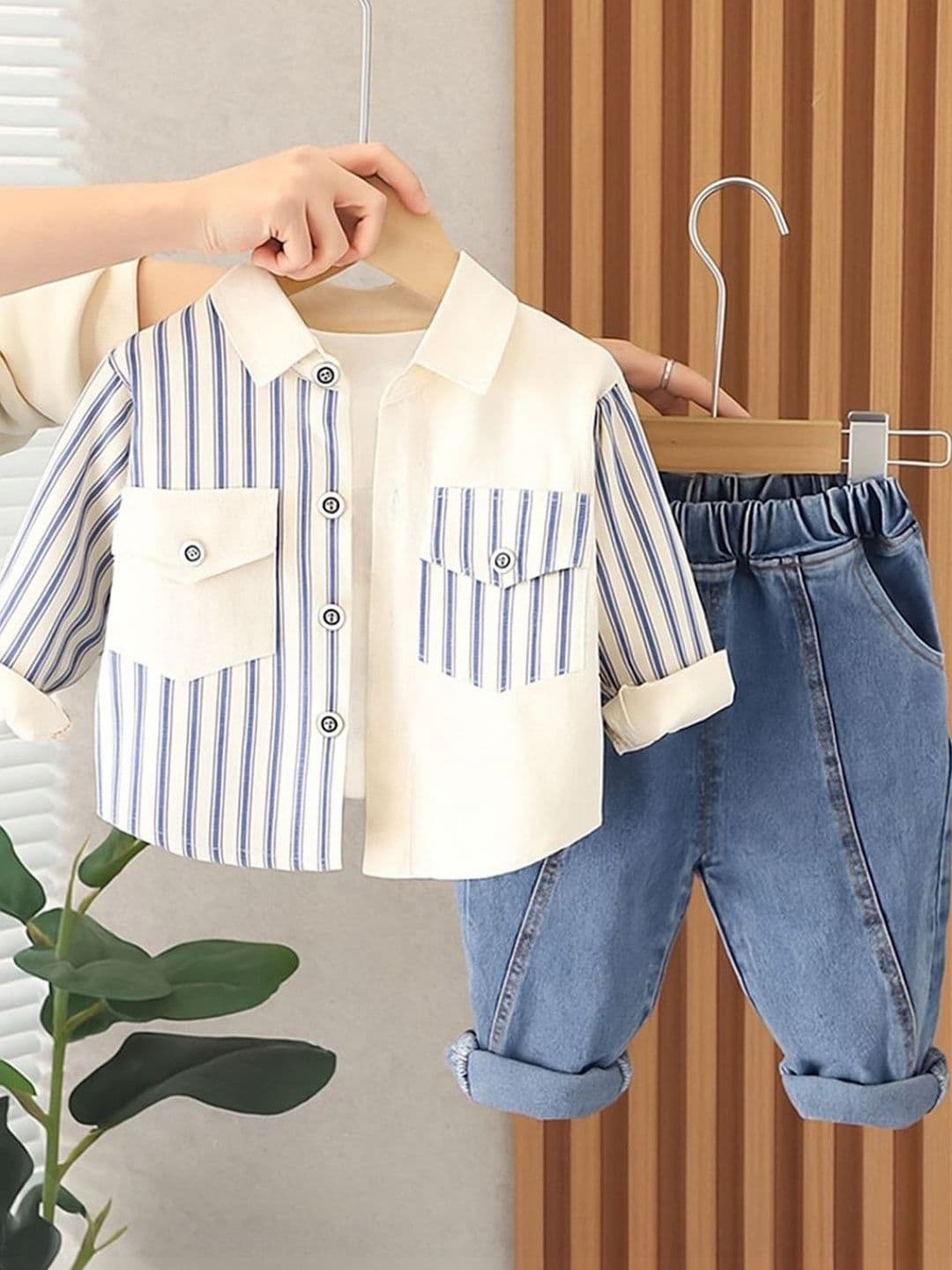 Googo Gaaga Boys Striped Shirt With Trousers - view 1