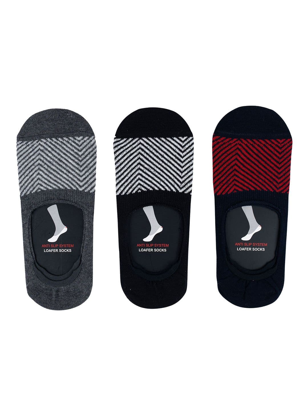 Socksxpress Men Pack of 3 Assorted Patterned Shoe Liners - view 1