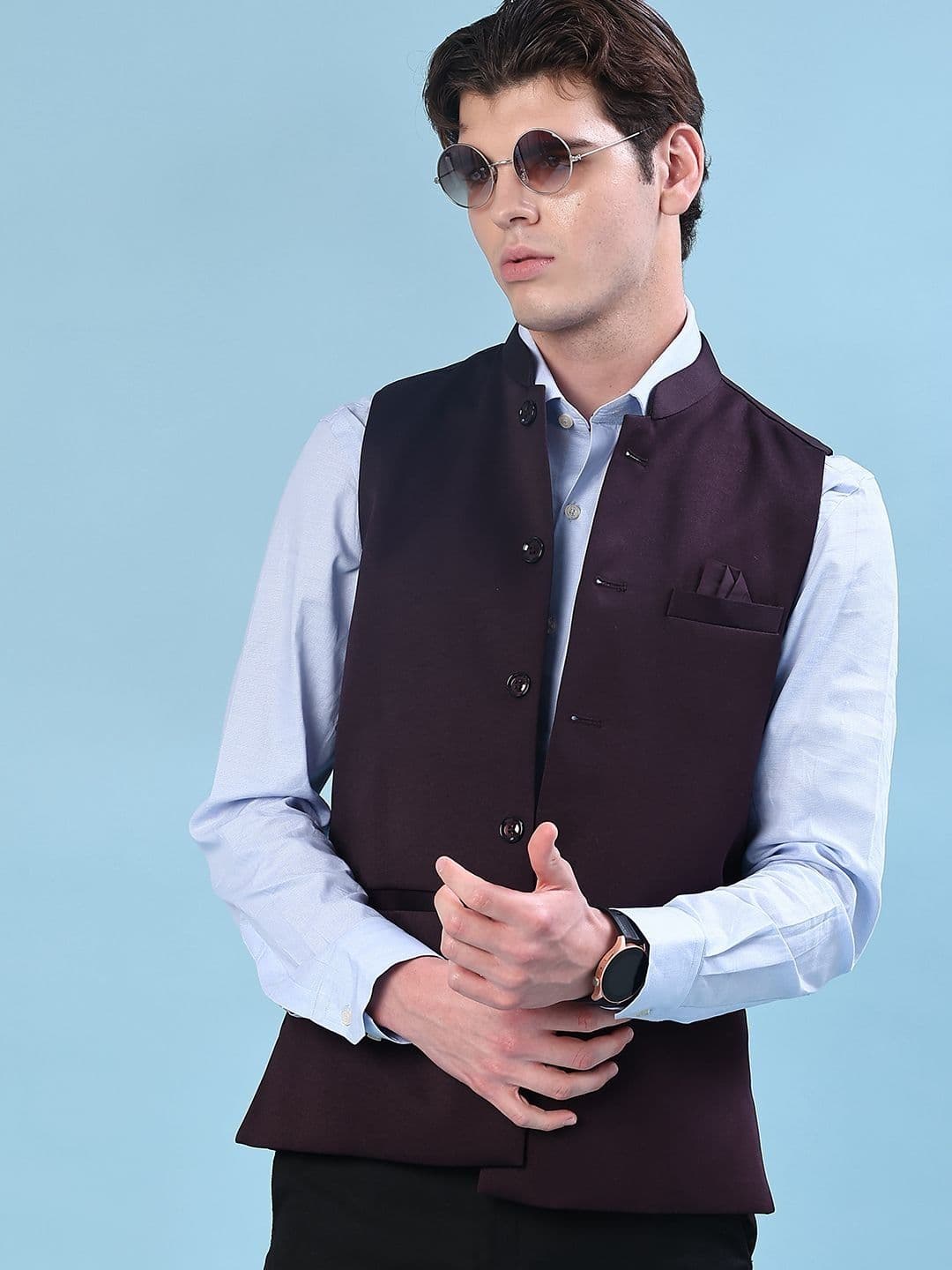 V-Mart Men Mandarin Collar Nehru Jackets - view 1