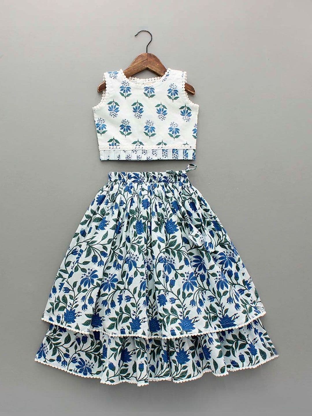 YK Girls Printed Ready to Wear Lehenga & Choli - view 1