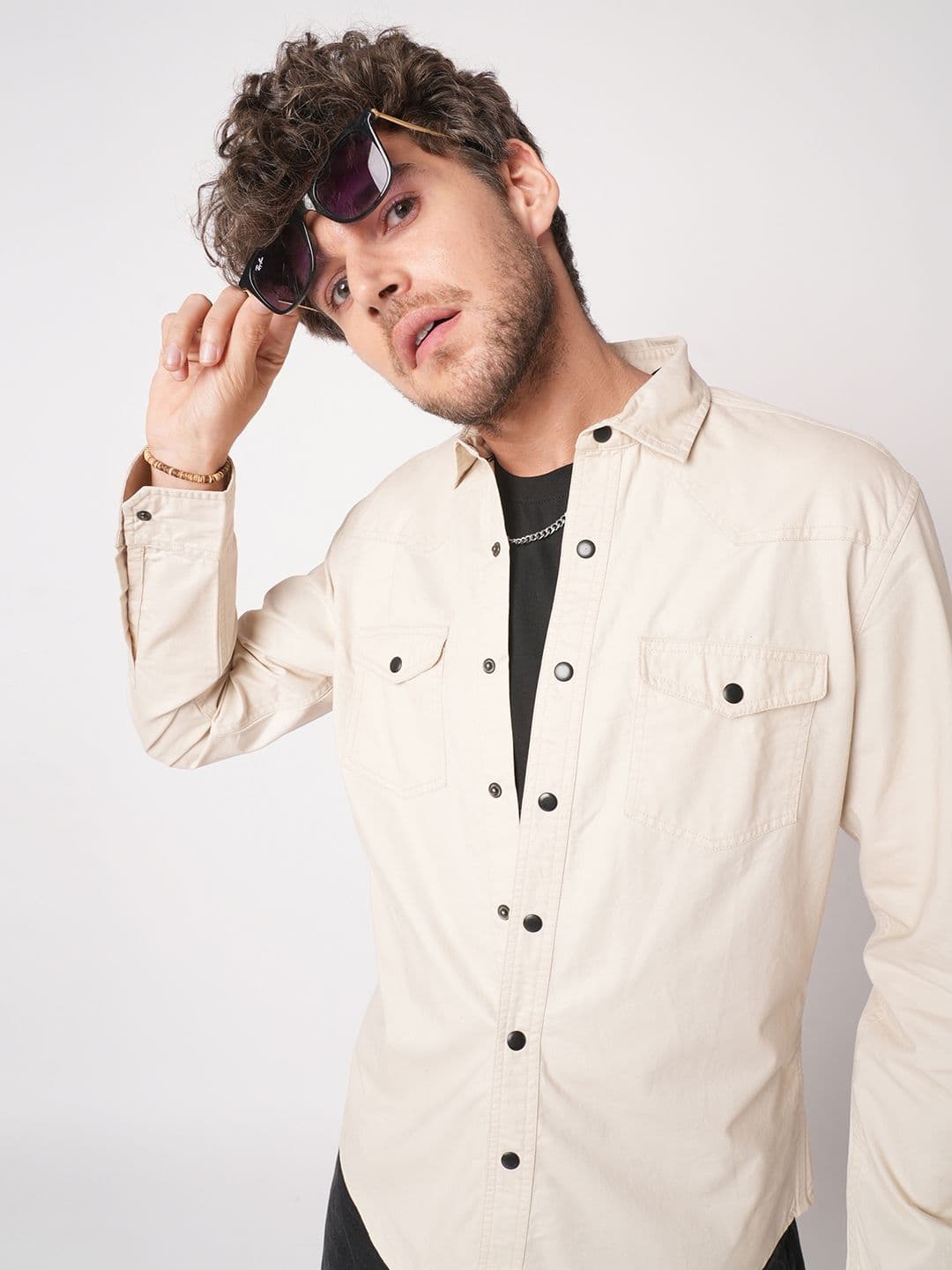 VASTRADO Subtle Double Cotton Long Sleeves Slim Fit Shirt - view 1