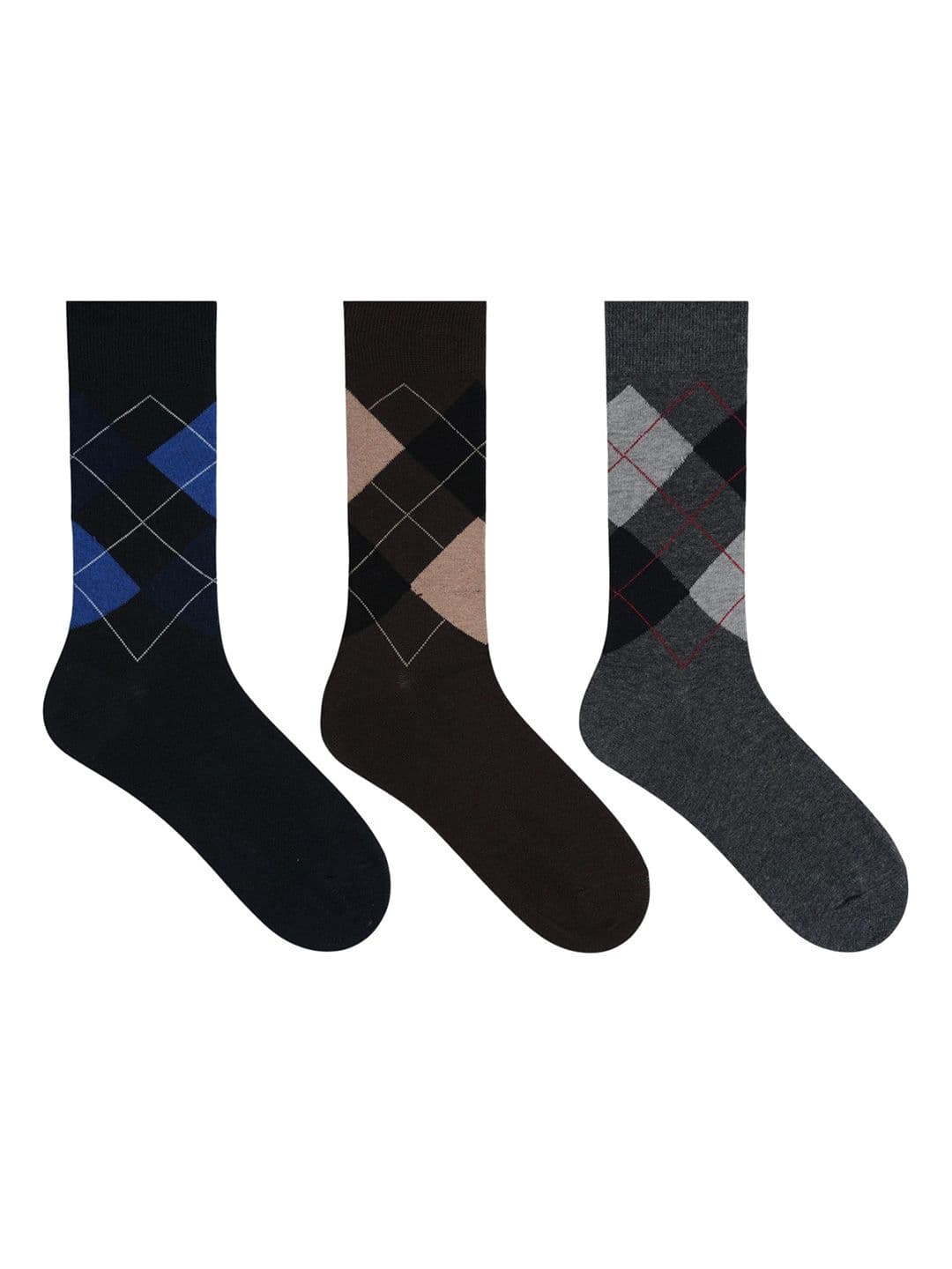 Socksxpress Men Pack Of 3 Patterned Calf-Length Socks - view 1