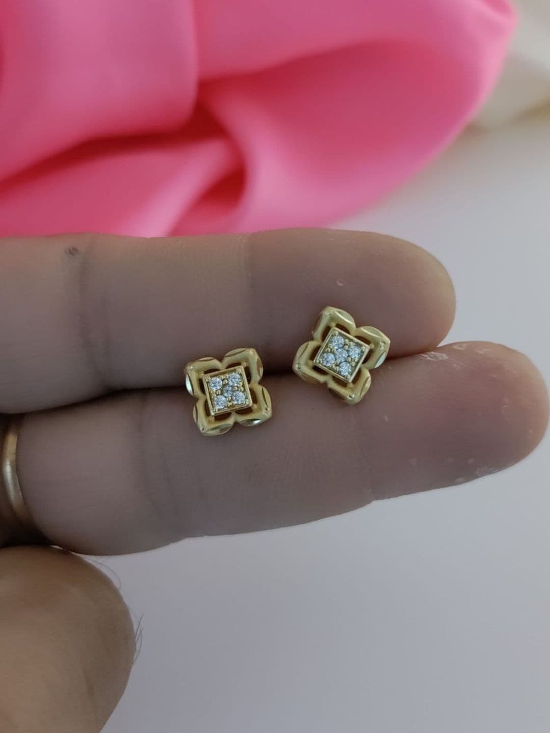 OM KRISHIV COLLECTION Geometric Studs Earrings - view 1