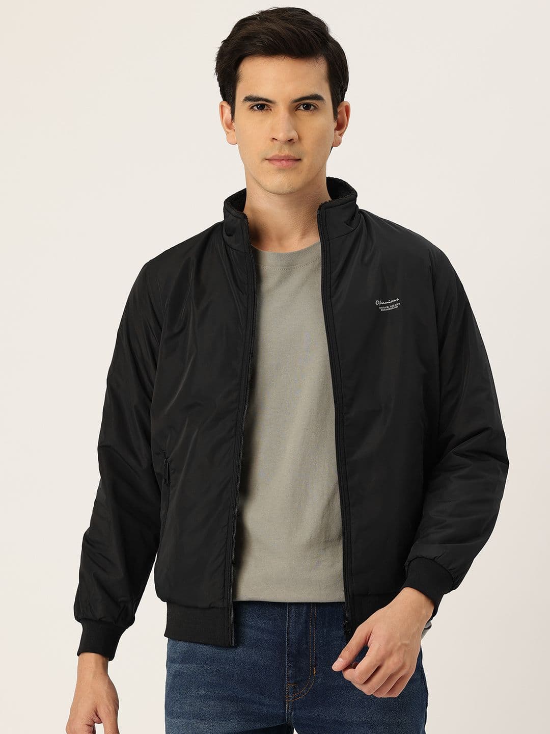 Okane Reversible Mock Collar Bomber Jacket - view 1