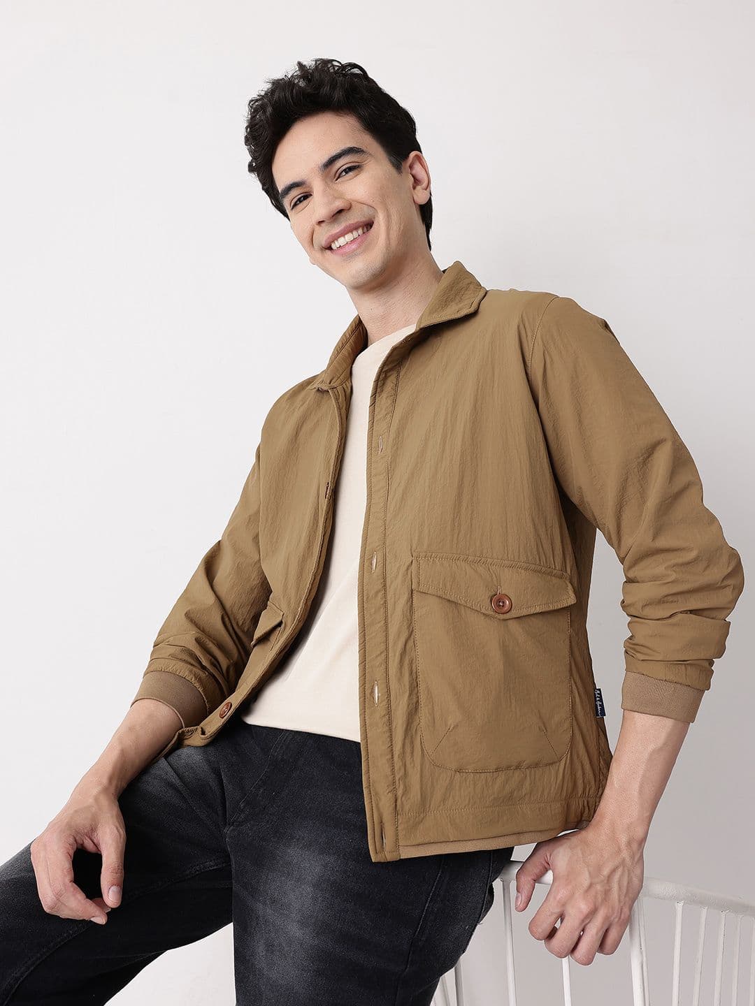Mast & Harbour Spread Collar Bomber Jacket - view 1