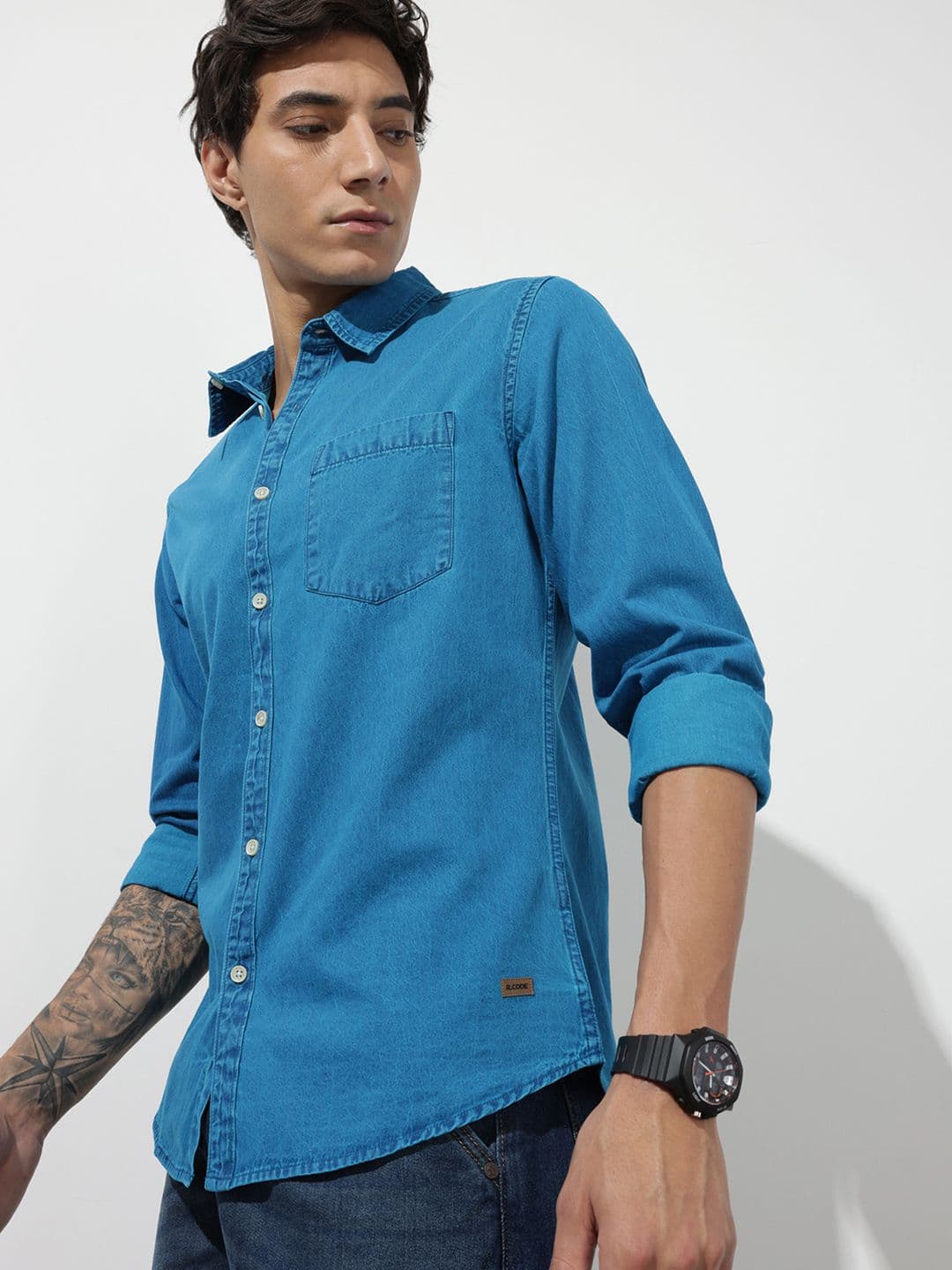 R.Code by The Roadster Life Co. Pure Cotton Casual Shirt - view 1