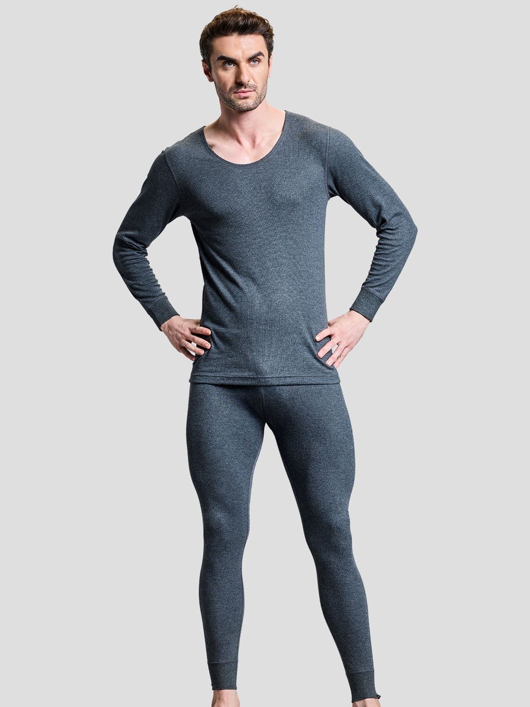 BOLDFIT Men Ribbed Thermal Set - view 1