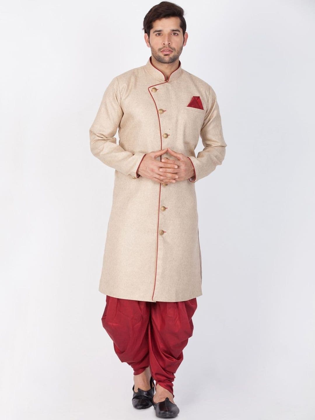 JBN Creation Mandarin Collared Sherwani - view 1