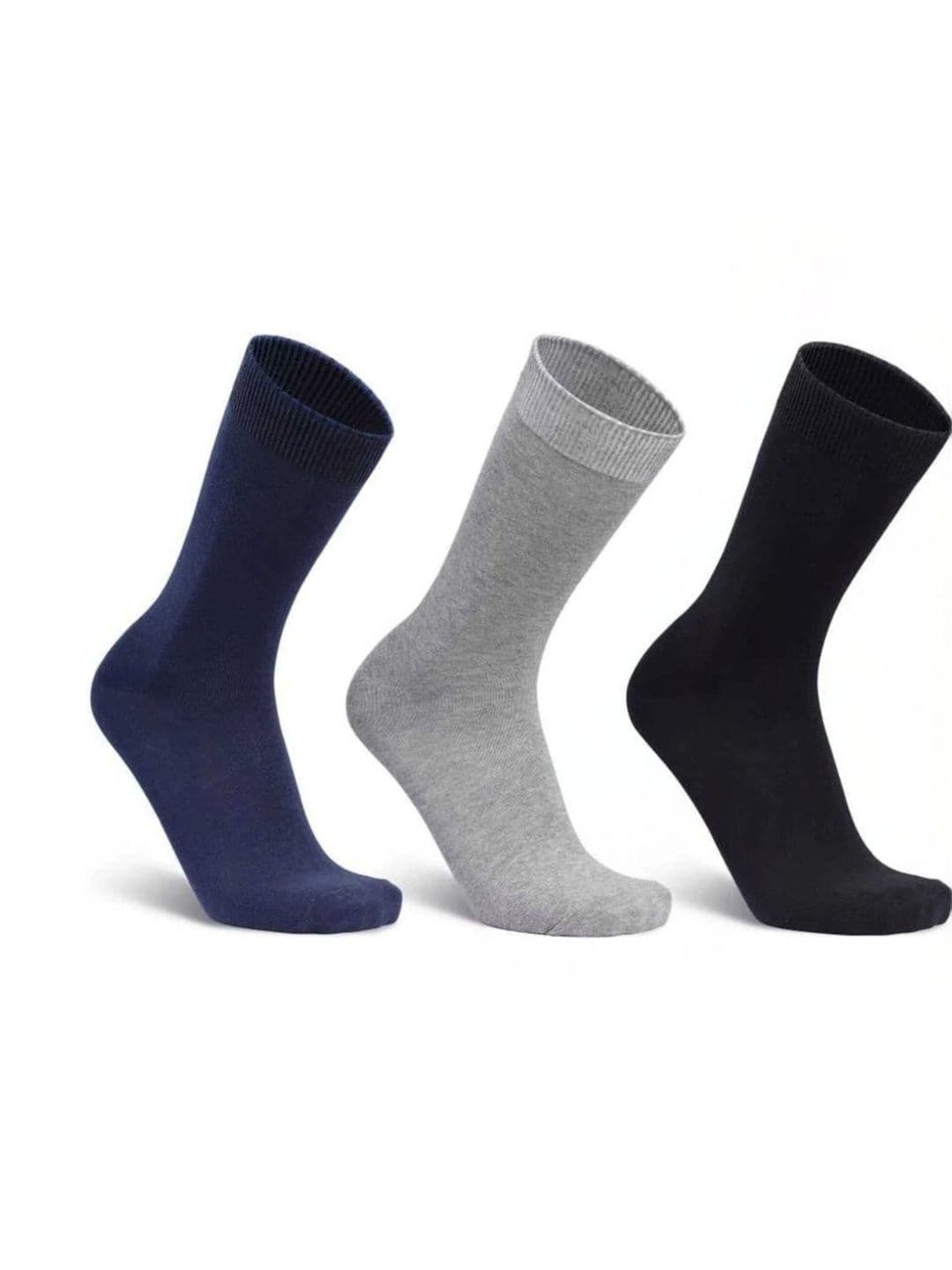 Akeeta Pack Of 3 Pure Cotton Calf Length Socks - view 1