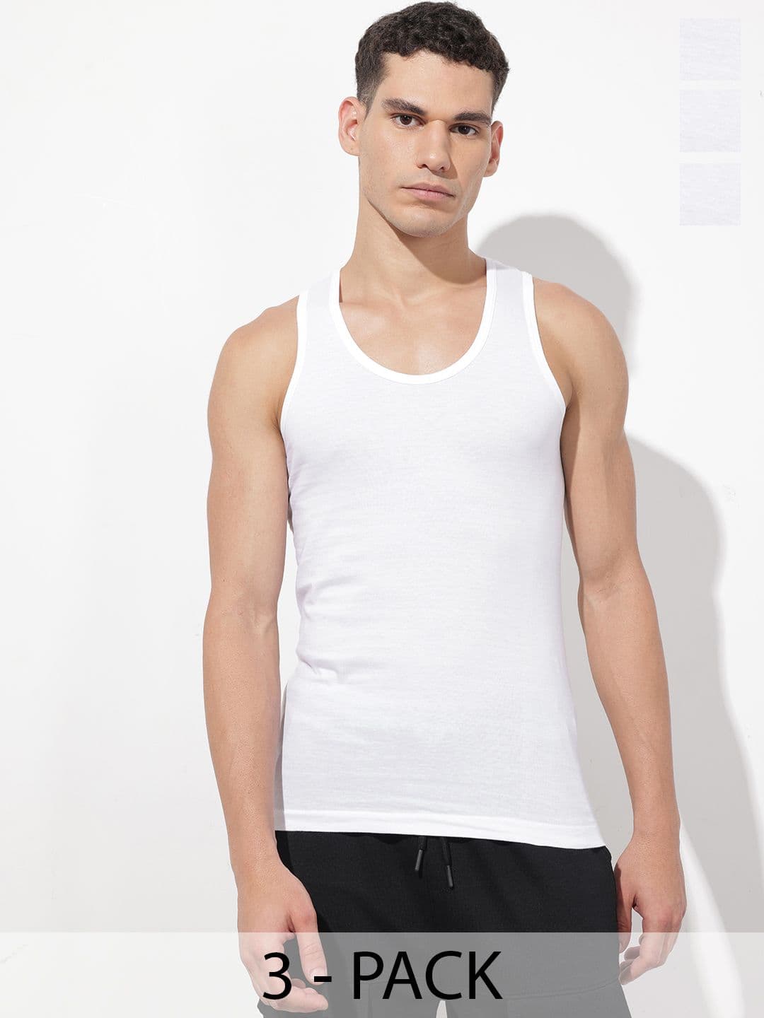 The Roadster Life Co. Pack Of 3 Pure Cotton Innerwear Vests - view 1