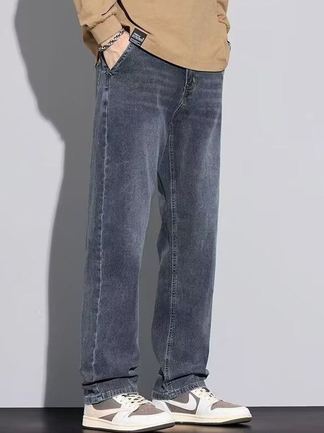 StyleCast x Revolte Men Straight Fit Mid-Rise Light Fade Jeans - view 1