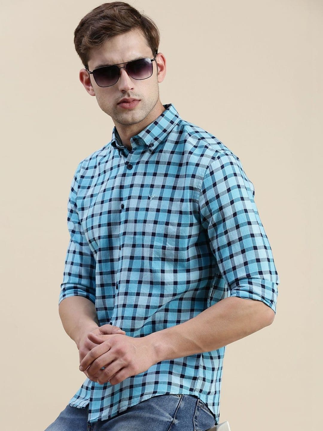 SHOWOFFFF Men Standard Slim Fit Gingham Checks Checked Casual Shirt - view 1