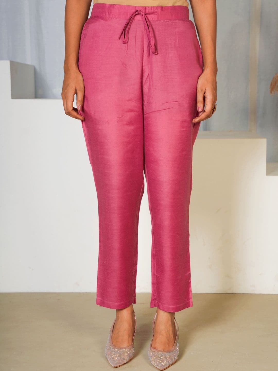 Aramya Women Satin Ethnic Palazzos - view 1