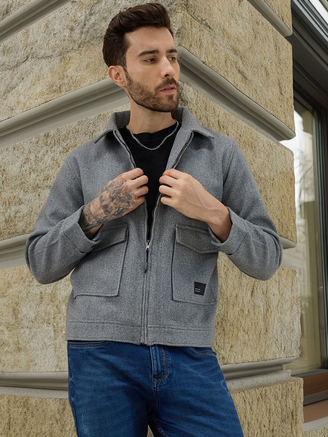 Status Quo Men Open Front Jacket - view 1