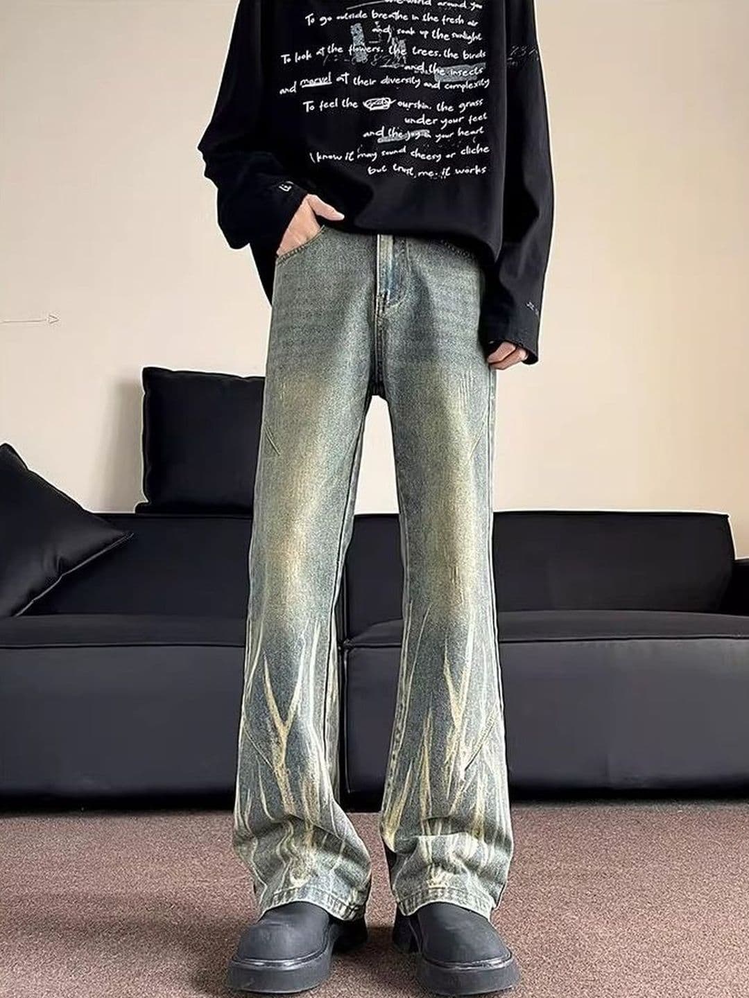 StyleCast x Revolte Men Bootcut Mid-Rise Light Fade Jeans - view 1