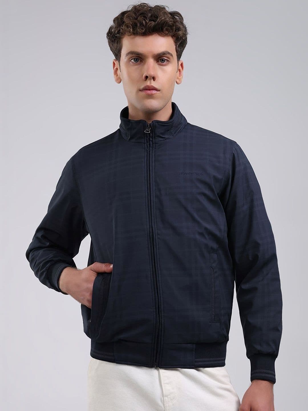 Monte Carlo Men Checked Bomber Jacket - view 1