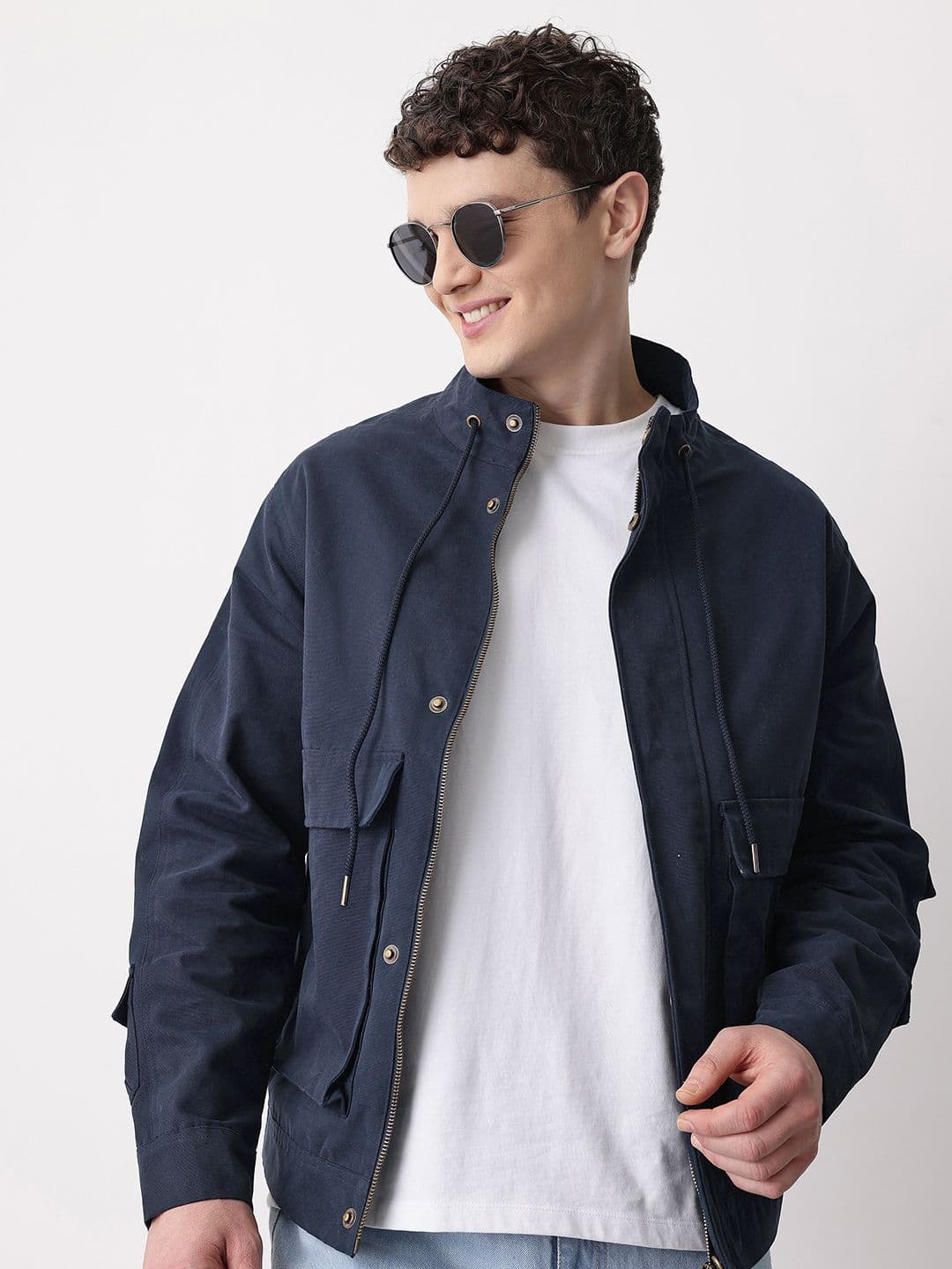 Mast & Harbour Mock Collar Lightweight Pure Cotton Tailored Jacket - view 1