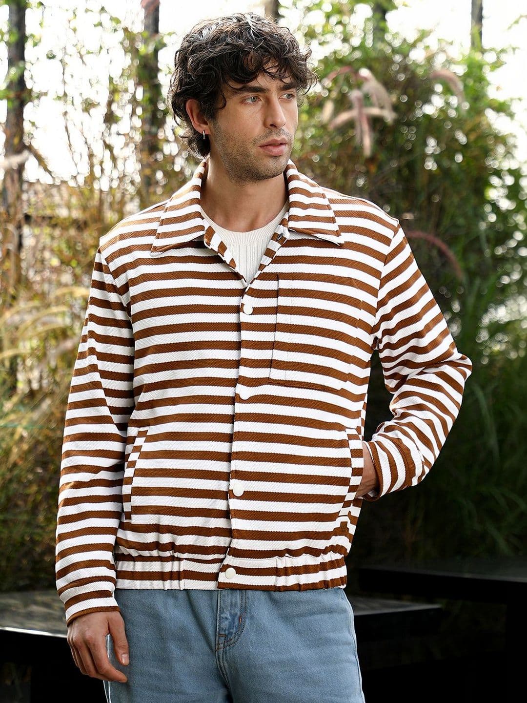 CAHOOT Lightweight Candy-Striped Jacket - view 1
