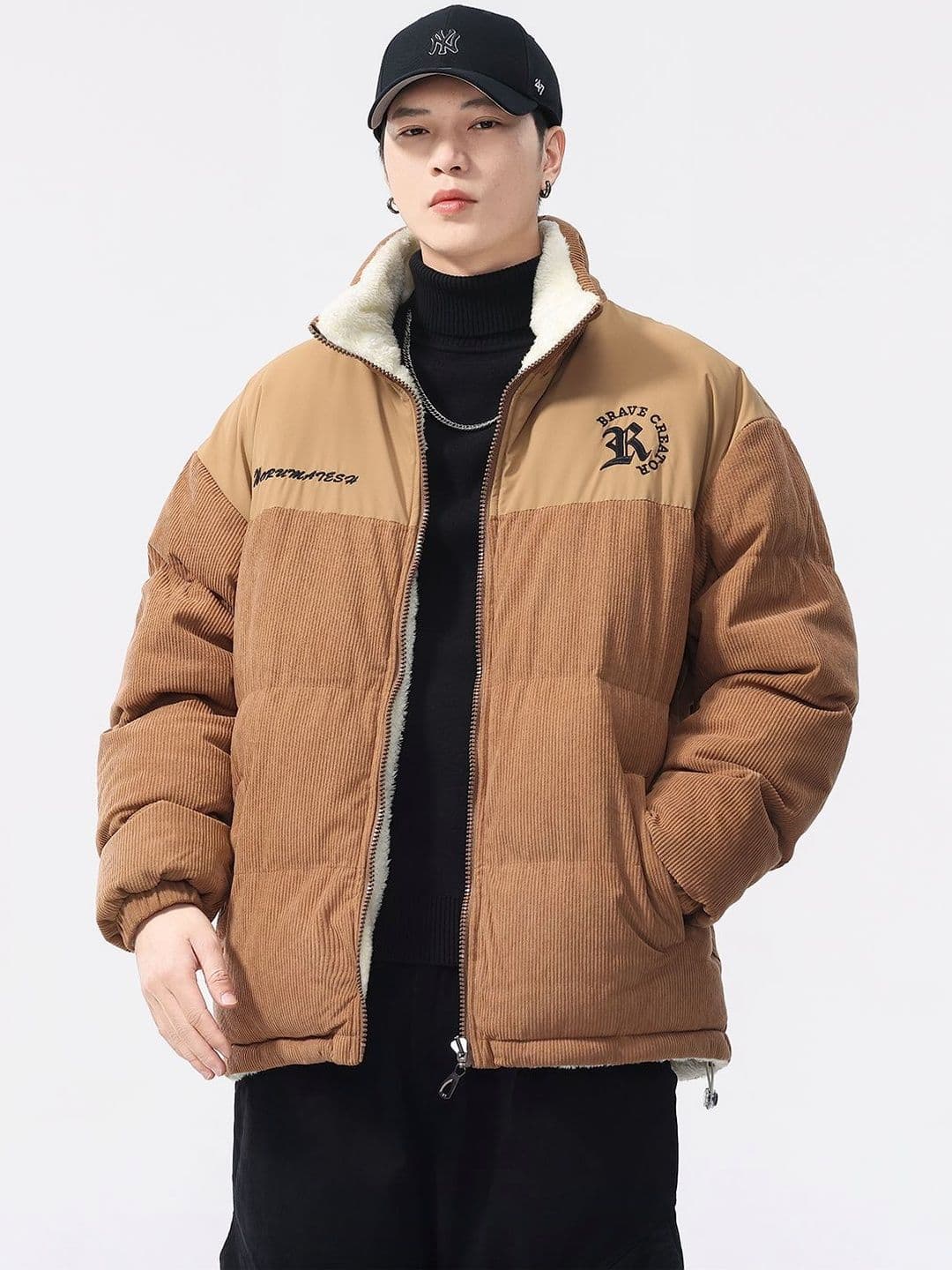Mast & Harbour Men Typography Colourblocked Puffer Jacket - view 1