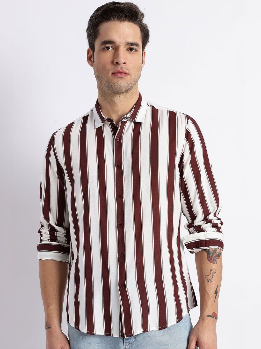 HERE&NOW Men Slim Fit Striped Casual Shirt - view 1